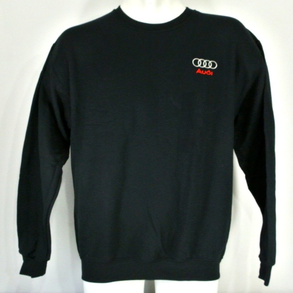 AUDI Logo Car Dealership Black Sweatshirt Employee Uniform Shirt Size L